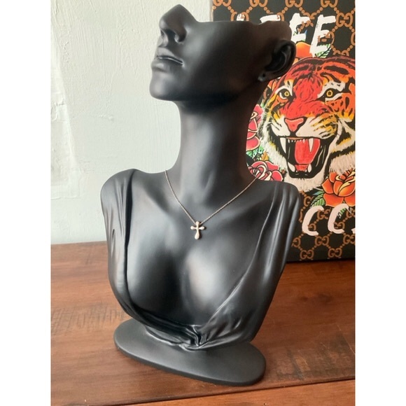 Tiffany & Co. Silver Puffy Cross Necklace (box not included) - Picture 1 of 5